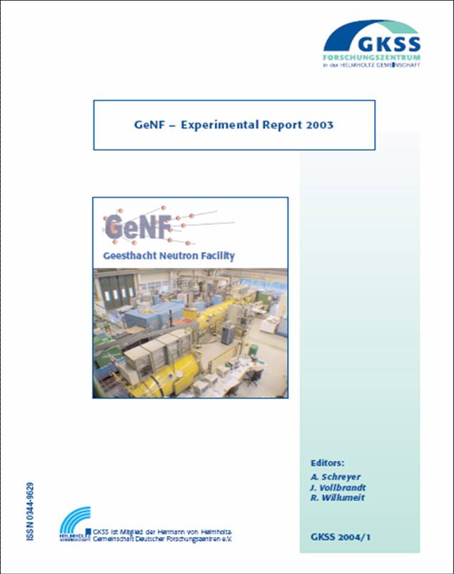 GeNF Experimental Report 2003 (23MB)